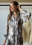 Marble Print Button Shirt