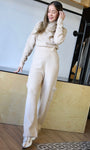 Wool Blend Knit Pants Set