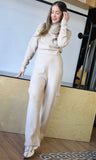 Wool Blend Knit Pants Set