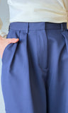 High Waist Pleated Front Wide-leg Pants