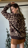 Crew Neck Leopard Sweater