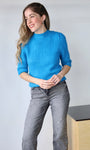 Mock Neck Tie Back Sweater