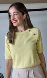 Yellow Short Sleeve Sweater
