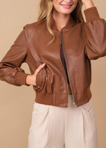 PU Bomber Jacket