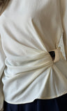 Cream Satin Blouse