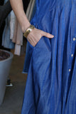 Indigo Button Down Dress