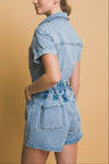 Denim Button Down Romper