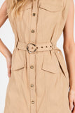 Button Down Mini Dress