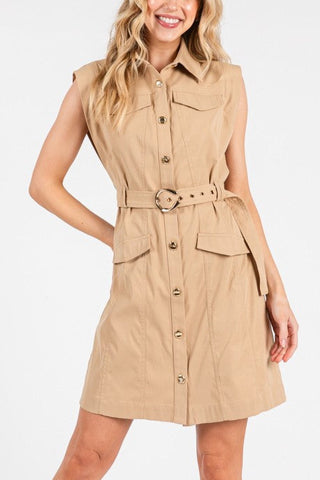 Button Down Mini Dress