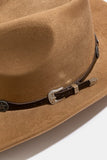Western Engraved Buckle Belt Cowboy Hat