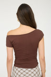 Asymmetrical Wrap Neckline Top