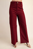 High-waist Straight Pants