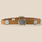 Western Oval Floral Buckle Belt