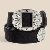 Western Concho Accent Faux Leather Belt