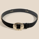 Western Concho Accent Faux Leather Belt