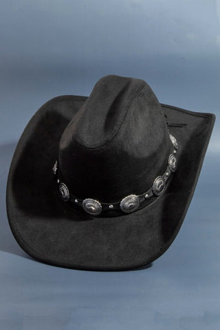 Round Concho Disc Belt Western Hat