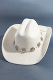 Round Concho Disc Belt Western Hat