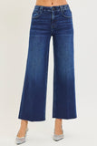 High Rise Ankle Wide Jeans