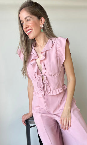 Ruffle Sleeve Blouse
