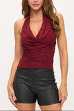 Cowl Neck Ity Glitter Cont Venechia Top