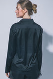 Lace Long-sleeve Satin Blouse