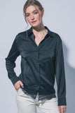 Lace Long-sleeve Satin Blouse