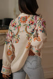 Printed Lapel Button Shirt