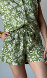 Print Linen Effect Short
