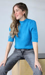 Mock Neck Tie Back Sweater