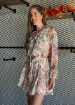 Floral Chiffon Wrap Dress