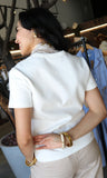 Short Slv Round Neck Soft Knit Top