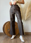 Distressed Pu Pants