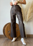 Distressed Pu Pants