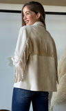 Faux Suede Fringe Jacket