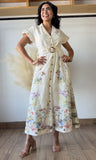 Flower Print Embroided Dress