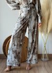 Marble Print Pants