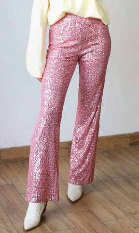 Sequin Straight Leg Trouser