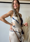 Multi-Colored Satin Dress