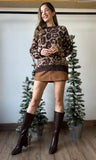 Crew Neck Leopard Sweater