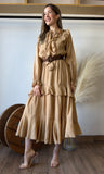Belted Ruffled Dress