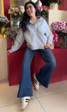 Half Zip Sweatshirt With Funnel Neck