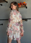 Floral Chiffon Wrap Dress
