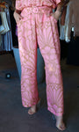 Floral Print Elastic Waist Palazzo Pants