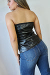 Faux Leather Corset Top