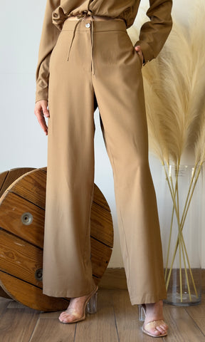 Gold Button Detail Pants