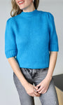 Mock Neck Tie Back Sweater