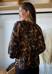 Brown Animal Print Blouse