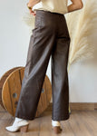 Distressed Pu Pants