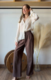 Ivory Crinkle Sheet Shirt