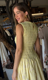 Embroidered Smocked Maxi Dress